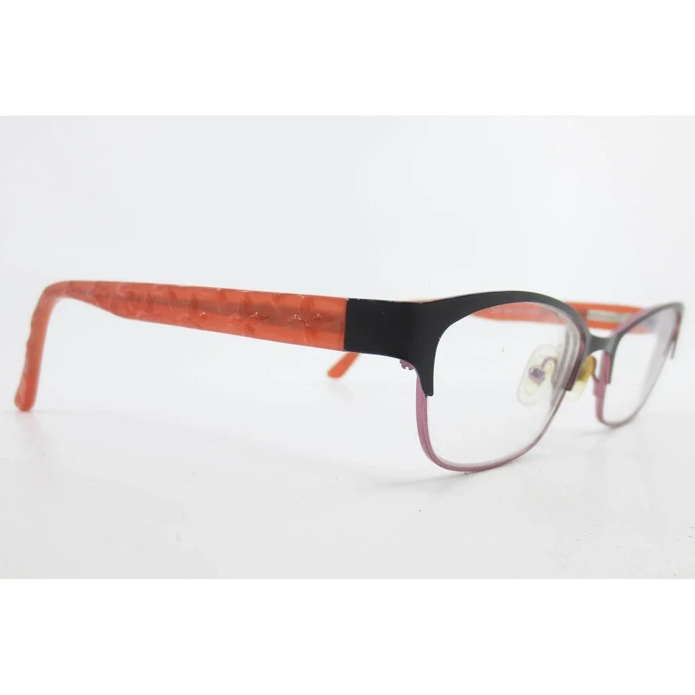 Karen Kane Petites Anthurium Eyeglasses 48-16-135 Black Pink Floral Rectangular